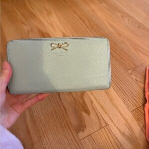 Kate Spade Mint Green Wallet with bow